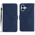 Capa de telemóvel em pele com costura em relevo, para iPhone 17e / 16e, para iPhone 17 Pro Max, para iPhone 17 Pro, para iPhone 17, para iPhone Air, para iPhone 16 Pro Max, para iPhone 16 Pro, para iPhone 16 Plus