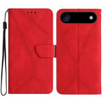 Capa de telemóvel em pele com costura em relevo, para iPhone 17e / 16e, para iPhone 17 Pro Max, para iPhone 17 Pro, para iPhone 17, para iPhone Air, para iPhone 16 Pro Max, para iPhone 16 Pro, para iPhone 16 Plus