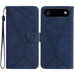 Capa de telemóvel em pele com costura em relevo, para iPhone 17e / 16e, para iPhone 17 Pro Max, para iPhone 17 Pro, para iPhone 17, para iPhone Air, para iPhone 16 Pro Max, para iPhone 16 Pro, para iPhone 16 Plus