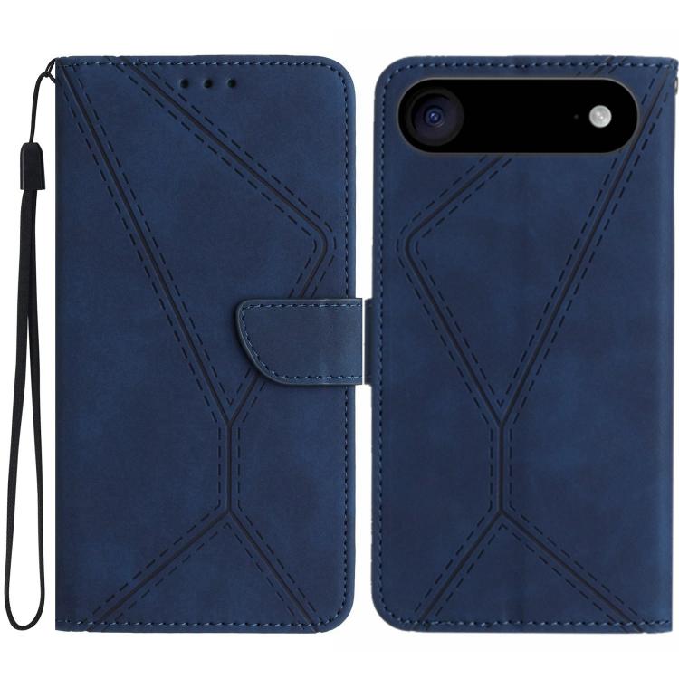 Capa de telemóvel em pele com costura em relevo, para iPhone 17e / 16e, para iPhone 17 Pro Max, para iPhone 17 Pro, para iPhone 17, para iPhone Air, para iPhone 16 Pro Max, para iPhone 16 Pro, para iPhone 16 Plus