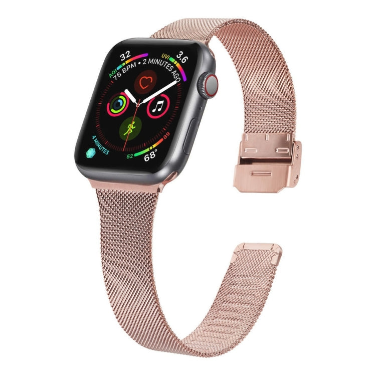 Milanese Stainless Steel Watchband, For Apple Watch Series 8&7 41mm / SE 2&6&SE&5&4 40mm / 3&2&1 38mm, For Apple Watch Ultra 49mm / Series 8&7 45mm / SE 2&6&SE&5&4 44mm / 3&2&1 42mm, For Apple Watch Series 7 45mm / 6 & SE & 5 & 4 44mm / 3 & 2 & 1 42mm ...