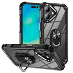 Capa para telemóvel com proteção de lente TPU + PC com suporte de anel, para iPhone 17e / 16e, para iPhone 17 Pro Max, para iPhone 17, para iPhone Air, para iPhone 16 Pro Max, para iPhone 16 Pro, para iPhone 16 Plus, para iPhone 16, para iPhone 15 Pro Max