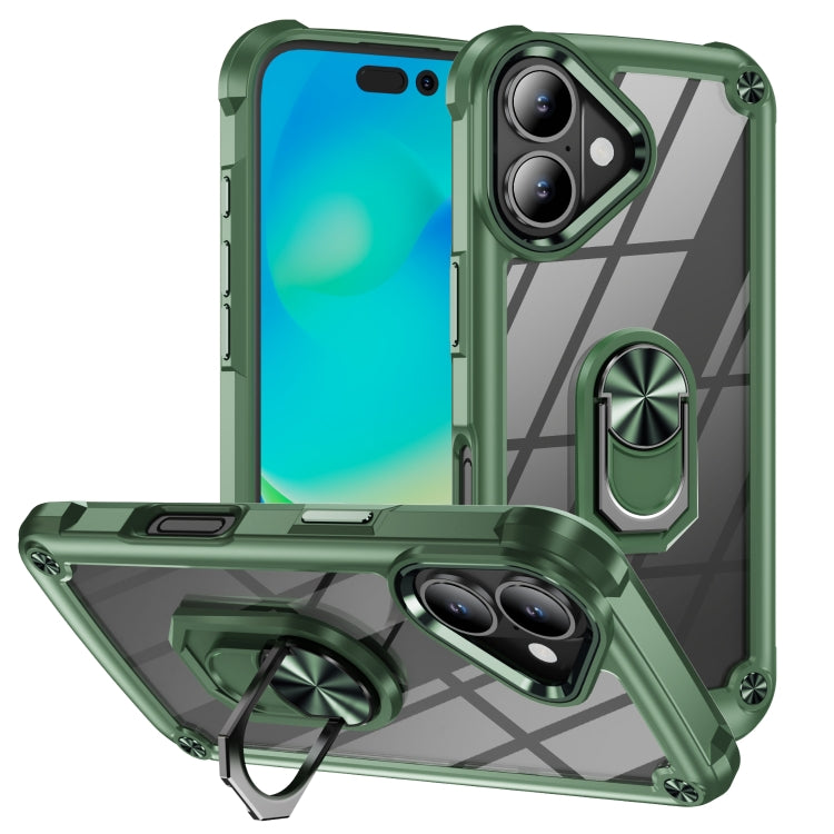 Capa para telemóvel com proteção de lente TPU + PC com suporte de anel, para iPhone 17e / 16e, para iPhone 17 Pro Max, para iPhone 17, para iPhone Air, para iPhone 16 Pro Max, para iPhone 16 Pro, para iPhone 16 Plus, para iPhone 16, para iPhone 15 Pro Max