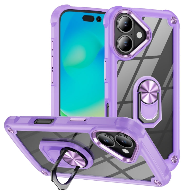 Capa para telemóvel com proteção de lente TPU + PC com suporte de anel, para iPhone 17e / 16e, para iPhone 17 Pro Max, para iPhone 17, para iPhone Air, para iPhone 16 Pro Max, para iPhone 16 Pro, para iPhone 16 Plus, para iPhone 16, para iPhone 15 Pro Max