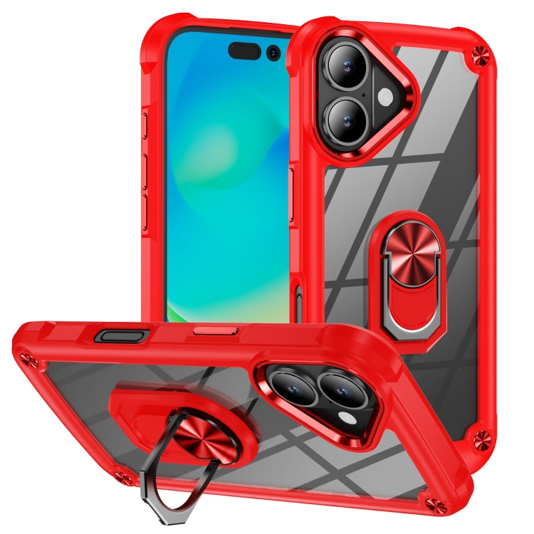 Capa para telemóvel com proteção de lente TPU + PC com suporte de anel, para iPhone 17e / 16e, para iPhone 17 Pro Max, para iPhone 17, para iPhone Air, para iPhone 16 Pro Max, para iPhone 16 Pro, para iPhone 16 Plus, para iPhone 16, para iPhone 15 Pro Max