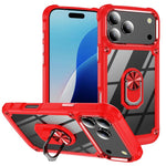 Capa para telemóvel com proteção de lente TPU + PC com suporte de anel, para iPhone 17e / 16e, para iPhone 17 Pro Max, para iPhone 17, para iPhone Air, para iPhone 16 Pro Max, para iPhone 16 Pro, para iPhone 16 Plus, para iPhone 16, para iPhone 15 Pro Max