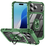 Capa para telemóvel com proteção de lente TPU + PC com suporte de anel, para iPhone 17e / 16e, para iPhone 17 Pro Max, para iPhone 17, para iPhone Air, para iPhone 16 Pro Max, para iPhone 16 Pro, para iPhone 16 Plus, para iPhone 16, para iPhone 15 Pro Max