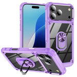 Capa para telemóvel com proteção de lente TPU + PC com suporte de anel, para iPhone 17e / 16e, para iPhone 17 Pro Max, para iPhone 17, para iPhone Air, para iPhone 16 Pro Max, para iPhone 16 Pro, para iPhone 16 Plus, para iPhone 16, para iPhone 15 Pro Max