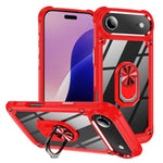 Capa para telemóvel com proteção de lente TPU + PC com suporte de anel, para iPhone 17e / 16e, para iPhone 17 Pro Max, para iPhone 17, para iPhone Air, para iPhone 16 Pro Max, para iPhone 16 Pro, para iPhone 16 Plus, para iPhone 16, para iPhone 15 Pro Max