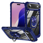Capa para telemóvel com proteção de lente TPU + PC com suporte de anel, para iPhone 17e / 16e, para iPhone 17 Pro Max, para iPhone 17, para iPhone Air, para iPhone 16 Pro Max, para iPhone 16 Pro, para iPhone 16 Plus, para iPhone 16, para iPhone 15 Pro Max