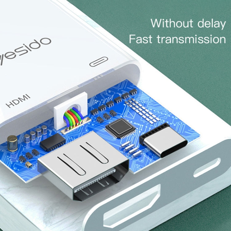 Yesido HM06 Adaptador de Áudio e Vídeo 8 Pinos para HDMI, HM06