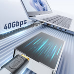 Adaptador Fêmea USB-C / Tipo-C para USB-C / Tipo-C Fêmea 40Gbps 240W, Adaptador Fêmea
