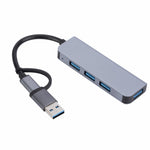Estação de Acoplamento HUB Multifuncional 4 em 1 USB+USB-C/Tipo-C para USB, 2301
