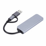 Estação de Acoplamento HUB Multifuncional 4 em 1 USB+USB-C/Tipo-C para USB, 2301