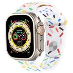 Correia de Relógio de Silicone Gotas de Arco-íris, Para Apple Watch SE 2023 44mm, Para Apple Watch Ultra 49mm, Para Apple Watch SE 2023 40mm, Para Apple Watch 8 41mm