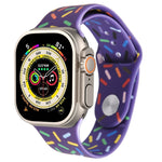 Correia de Relógio de Silicone Gotas de Arco-íris, Para Apple Watch SE 2023 44mm, Para Apple Watch Ultra 49mm, Para Apple Watch SE 2023 40mm, Para Apple Watch 8 41mm