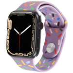 Correia de Relógio de Silicone Gotas de Chuva Arco-íris, Para Apple Watch SE 40mm, Para Apple Watch SE 44mm, Para Apple Watch 6 40mm, Para Apple Watch 6 44mm