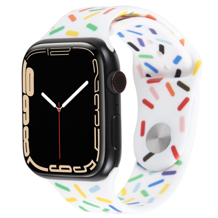 Correia de Relógio de Silicone Gotas de Chuva Arco-íris, Para Apple Watch SE 40mm, Para Apple Watch SE 44mm, Para Apple Watch 6 40mm, Para Apple Watch 6 44mm