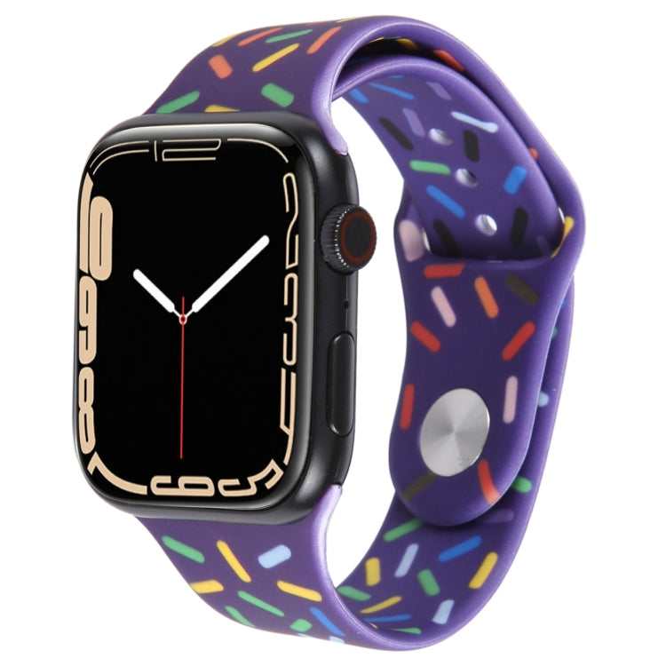 Correia de Relógio de Silicone Gotas de Chuva Arco-íris, Para Apple Watch SE 40mm, Para Apple Watch SE 44mm, Para Apple Watch 6 40mm, Para Apple Watch 6 44mm