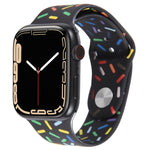 Correia de Relógio de Silicone Gotas de Chuva Arco-íris, Para Apple Watch SE 40mm, Para Apple Watch SE 44mm, Para Apple Watch 6 40mm, Para Apple Watch 6 44mm