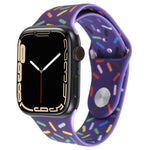 Correia de Relógio de Silicone Gotas de Chuva Arco-íris, Para Apple Watch SE 40mm, Para Apple Watch SE 44mm, Para Apple Watch 6 40mm, Para Apple Watch 6 44mm