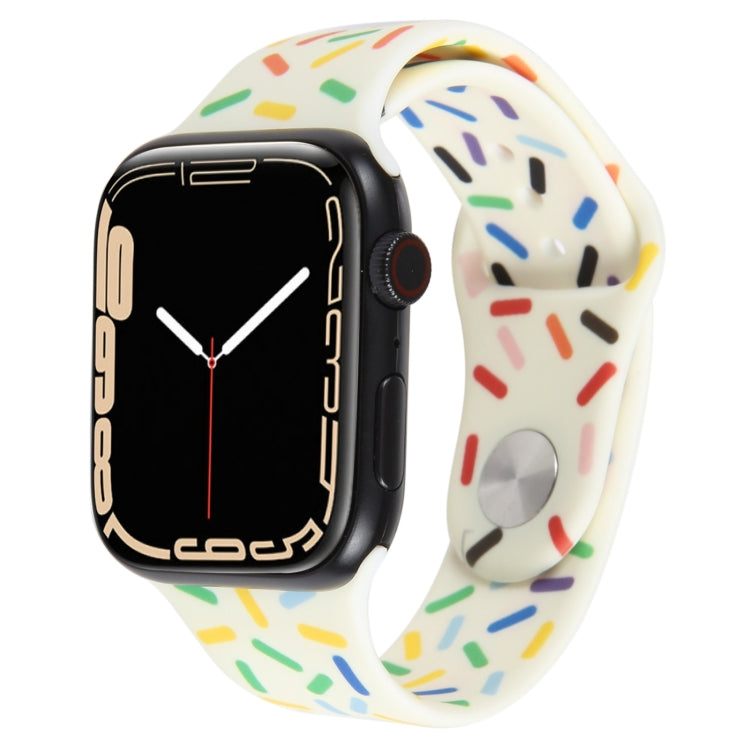 Correia de Relógio de Silicone Gotas de Chuva Arco-íris, Para Apple Watch SE 40mm, Para Apple Watch SE 44mm, Para Apple Watch 6 40mm, Para Apple Watch 6 44mm