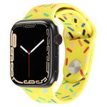 Correia de Relógio de Silicone Gotas de Chuva Arco-íris, Para Apple Watch SE 40mm, Para Apple Watch SE 44mm, Para Apple Watch 6 40mm, Para Apple Watch 6 44mm