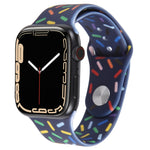 Correia de Relógio de Silicone Gotas de Chuva Arco-íris, Para Apple Watch SE 40mm, Para Apple Watch SE 44mm, Para Apple Watch 6 40mm, Para Apple Watch 6 44mm
