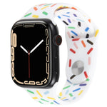 Rainbow Raindrops Silicone Watch Band, For Apple Watch 42mm, For Apple Watch 38mm