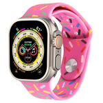 Correia de Relógio de Silicone Gotas de Arco-íris, Para Apple Watch SE 2023 44mm, Para Apple Watch Ultra 49mm, Para Apple Watch SE 2023 40mm, Para Apple Watch 8 41mm