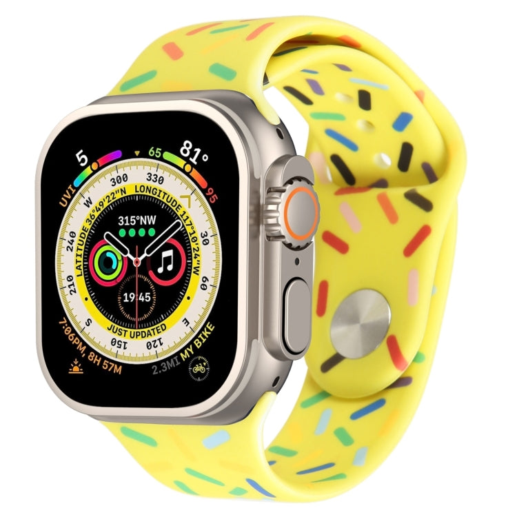 Correia de Relógio de Silicone Gotas de Arco-íris, Para Apple Watch SE 2023 44mm, Para Apple Watch Ultra 49mm, Para Apple Watch SE 2023 40mm, Para Apple Watch 8 41mm