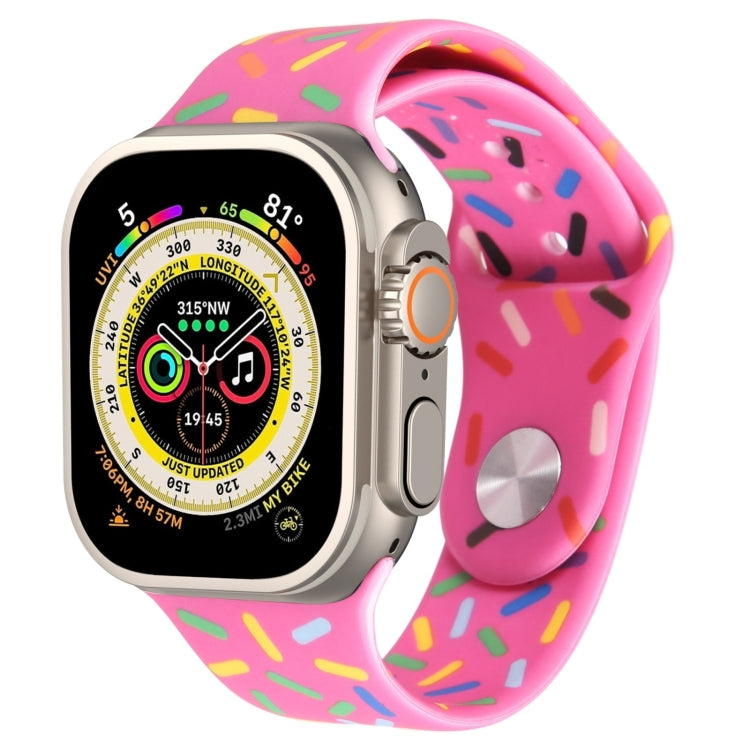 Correia de Relógio de Silicone Gotas de Arco-íris, Para Apple Watch SE 2023 44mm, Para Apple Watch Ultra 49mm, Para Apple Watch SE 2023 40mm, Para Apple Watch 8 41mm