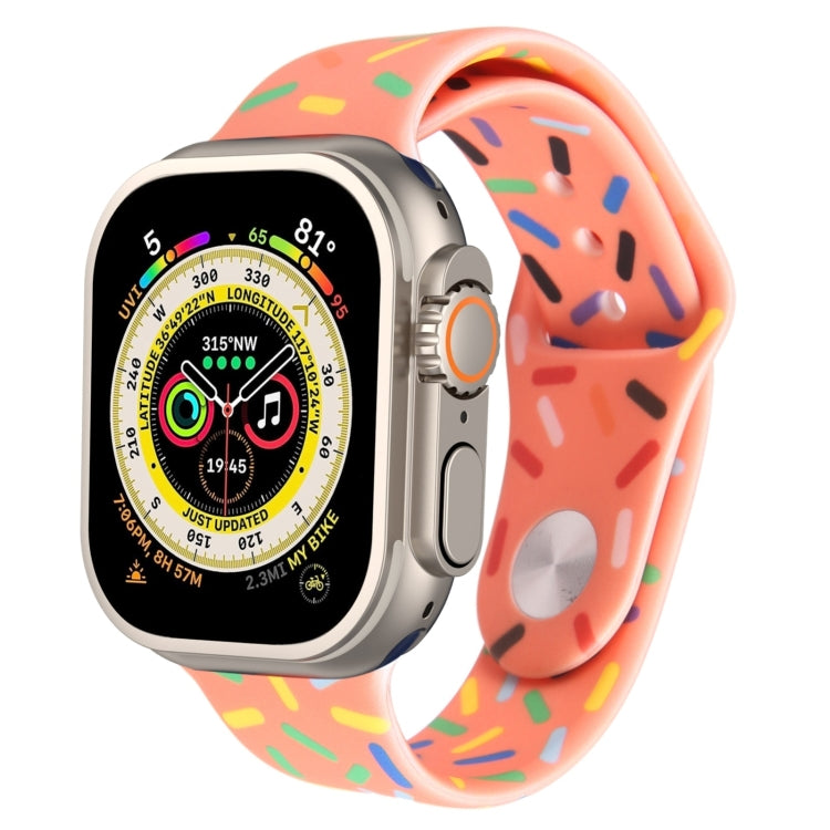 Correia de Relógio de Silicone Gotas de Arco-íris, Para Apple Watch SE 2023 44mm, Para Apple Watch Ultra 49mm, Para Apple Watch SE 2023 40mm, Para Apple Watch 8 41mm