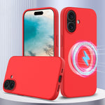Capa de Silicone Antichoque Magsafe para Telemóvel, Para iPhone 16 Pro Max, Para iPhone 16 Pro, Para iPhone 16 Plus, Para iPhone 16, Para iPhone 15 Pro Max