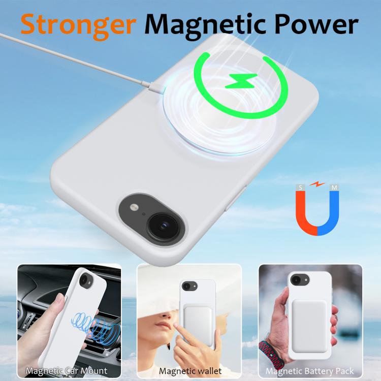 Capa para telemóvel em silicone anti-impactos com Magsafe, para iPhone 17e / 16e, para iPhone 17 Pro Max, para iPhone 17 Pro, para iPhone 17, para iPhone Air