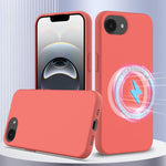 Capa para telemóvel em silicone anti-impactos com Magsafe, para iPhone 17e / 16e, para iPhone 17 Pro Max, para iPhone 17 Pro, para iPhone 17, para iPhone Air