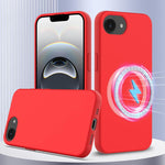 Capa para telemóvel em silicone anti-impactos com Magsafe, para iPhone 17e / 16e, para iPhone 17 Pro Max, para iPhone 17 Pro, para iPhone 17, para iPhone Air