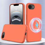 Capa para telemóvel em silicone anti-impactos com Magsafe, para iPhone 17e / 16e, para iPhone 17 Pro Max, para iPhone 17 Pro, para iPhone 17, para iPhone Air