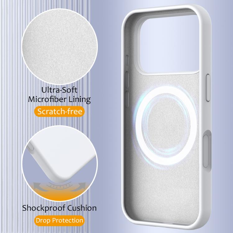 Capa para telemóvel em silicone anti-impactos com Magsafe, para iPhone 17e / 16e, para iPhone 17 Pro Max, para iPhone 17 Pro, para iPhone 17, para iPhone Air
