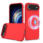 Capa para telemóvel em silicone anti-impactos com Magsafe, para iPhone 17e / 16e, para iPhone 17 Pro Max, para iPhone 17 Pro, para iPhone 17, para iPhone Air