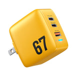 WK WP-U141 Carregador GaN 67W USB+Duplo USB-C / Type-C, Ficha CN, Ficha EUA, Ficha UE, Ficha UK