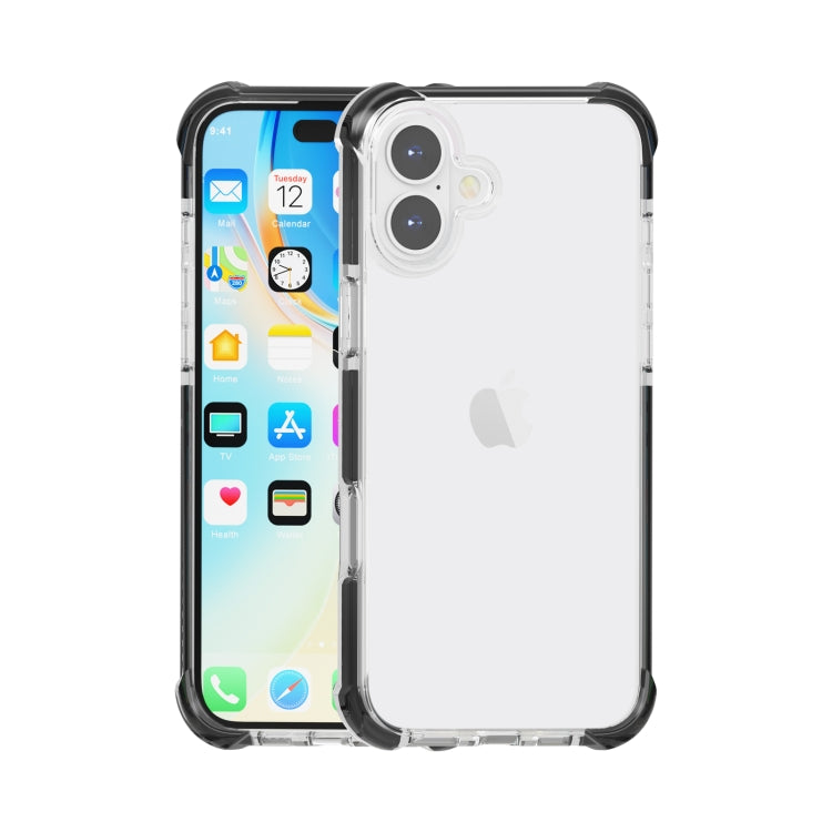 Capa de Telemóvel Híbrida em TPU e Acrílico Antichoque com Proteção nos Quatro Cantos, Para iPhone 16 Pro Max, Para iPhone 16 Pro, Para iPhone 16 Plus, Para iPhone 16