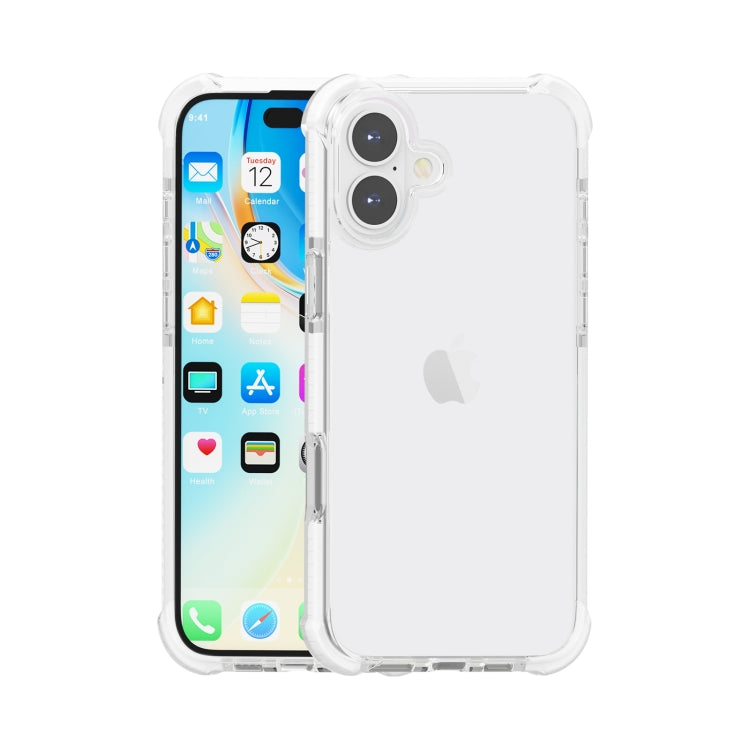 Capa de Telemóvel Híbrida em TPU e Acrílico Antichoque com Proteção nos Quatro Cantos, Para iPhone 16 Pro Max, Para iPhone 16 Pro, Para iPhone 16 Plus, Para iPhone 16