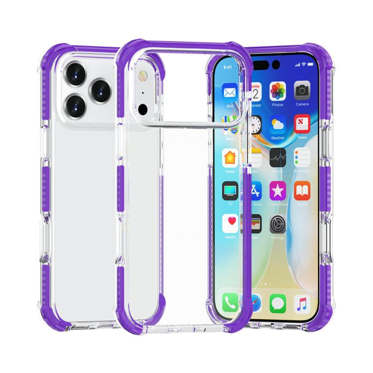 Capa de Telemóvel Híbrida em TPU e Acrílico Antichoque com Proteção nos Quatro Cantos, Para iPhone 17 Pro Max, Para iPhone 17 Pro, Para iPhone 17, Para iPhone Air