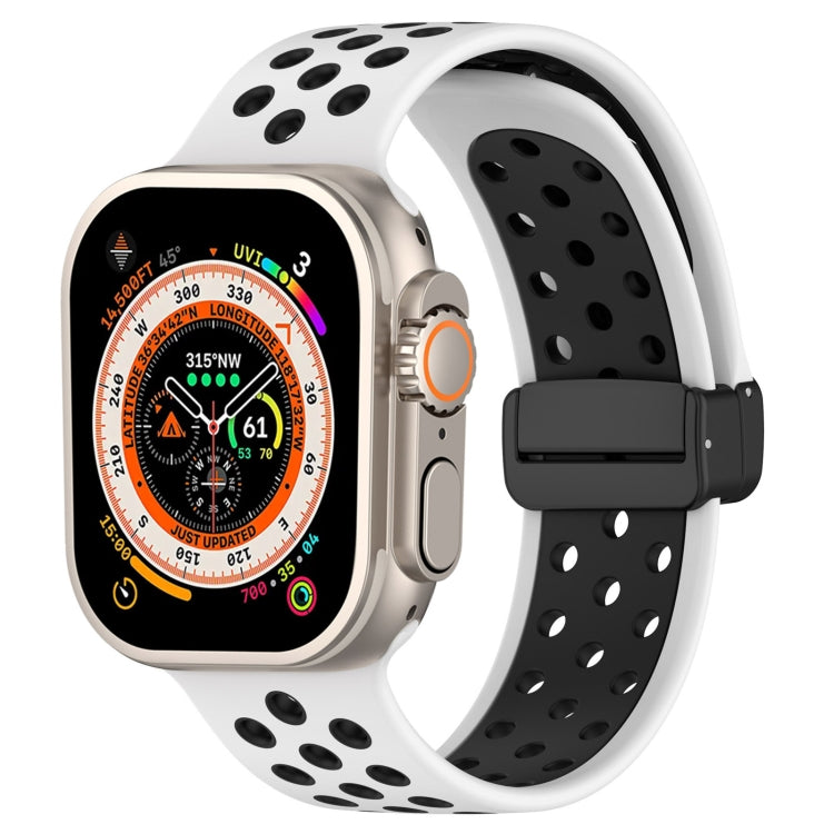 Correia de Relógio em Silicone com Fivela Magnética, Para Apple Watch Ultra 49mm, Para Apple Watch SE 2023 44mm, Para Apple Watch SE 2023 40mm