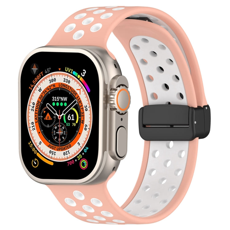 Correia de Relógio em Silicone com Fivela Magnética, Para Apple Watch Ultra 49mm, Para Apple Watch SE 2023 44mm, Para Apple Watch SE 2023 40mm