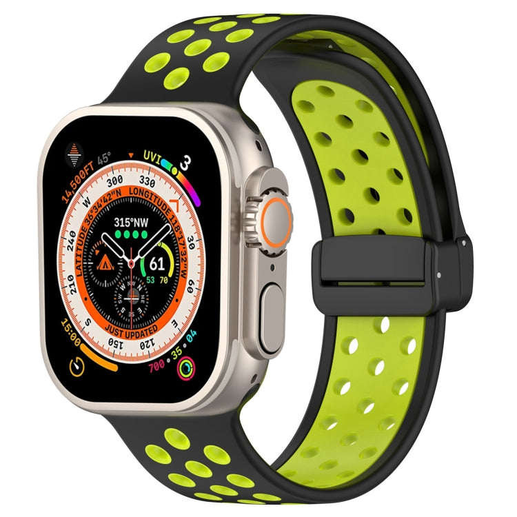 Correia de Relógio em Silicone com Fivela Magnética, Para Apple Watch Ultra 49mm, Para Apple Watch SE 2023 44mm, Para Apple Watch SE 2023 40mm