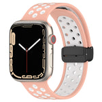 Correia de Relógio em Silicone com Fivela Magnética, Para Apple Watch 8 41mm, Para Apple Watch 8 45mm, Para Apple Watch Ultra 2 49mm