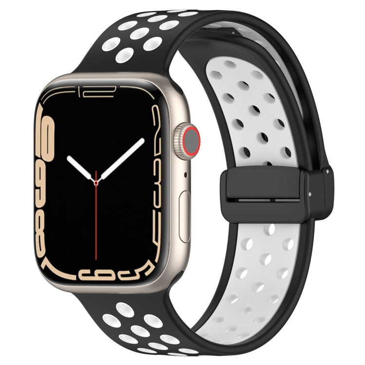 Correia de Relógio em Silicone com Fivela Magnética, Para Apple Watch 8 41mm, Para Apple Watch 8 45mm, Para Apple Watch Ultra 2 49mm