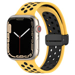 Correia de Relógio em Silicone com Fivela Magnética, Para Apple Watch 8 41mm, Para Apple Watch 8 45mm, Para Apple Watch Ultra 2 49mm